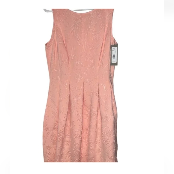Eva Mendes NY&C Pink Jacquard Sleeveless Fit And Flare Mini Dress Size 16 - Picture 2 of 7